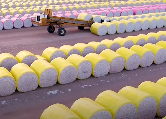 Film Pembungkus HDPE Kuning Dimensi 70um untuk Pemetik Kapas CP770