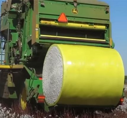 Film bungkus balok kemasan kapas kuning untuk pemetik kapas CP690 CP770 Harvester