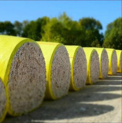 Desain Baru Pertanian Rumput Plastik Pembungkusan Katun Bale Film Wrap Silage Bale Wrap Stretch Film Untuk Biji