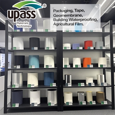 HDPE Film Waterproof Membran Bernafas Untuk Atap Dinding Rumah Bungkus Layanan Pengolahan Pemotongan Khusus Kekuatan Tinggi Dan Kinerja Elongasi Tinggi