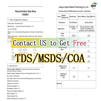 Single/Double Silicon MOPP Release Film 100x55cm untuk laminasi pita