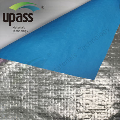 Kain Anyaman Aluminium Foil Komposit Pelapis PP Tahan Api untuk Insulasi Termal Bangunan dengan GSM Kustom