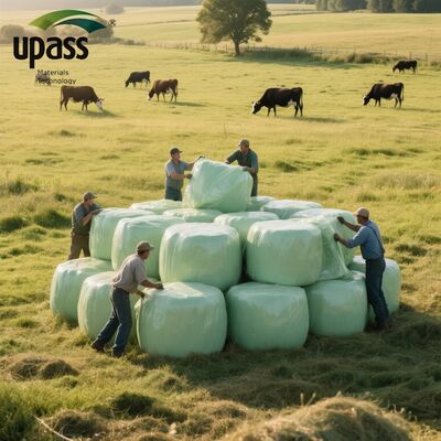 6 Mil LLDPE Green Agricultural Silage Film for Bunker Cover Greenhouse Use Moisture / Water Proof 5-Layer Construction Cutting