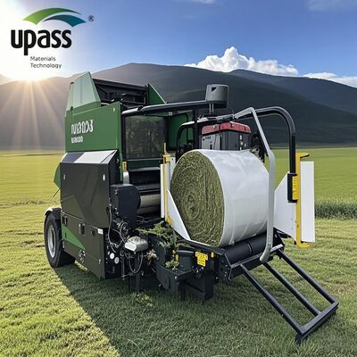 750mm 5-lapisan LLDPE Blow Molding Silage Wrap Film Roll dengan Layanan Pemotongan untuk Pertanian Plastik Bale Wrapping
