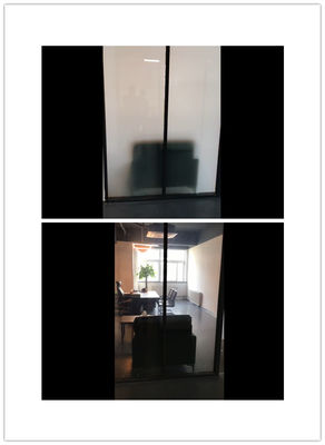 Kaca Aplikasi Self Adhesive PDLC Smart Film Warna Putih